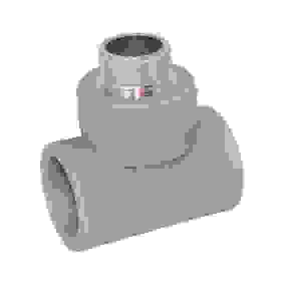 Тройник переходной с наружной резьбой 20*1/2*20 Valfex серый