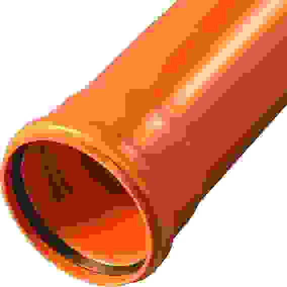 Труба ф110 с раструбом L=2 м рыжая нар.канализ.толщ.ст.3.4 (10) VALFEX