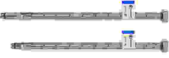 Подводка гибкая для воды сталь M10-H1/2 L=0,4м пара д/смес AQUALINE 04831