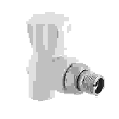 Вентиль для радиатора угловой 20х1/2"(60/15) (Valfex) БЕЛЫЙ"ВАЛФ-РУС"
