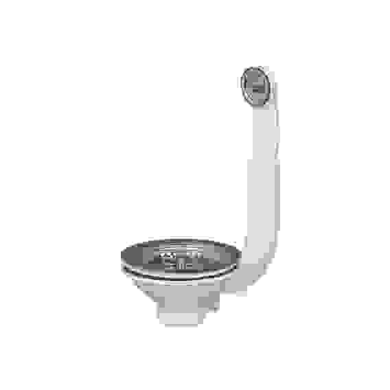 N320S ВЫПУСК ДЛЯ КУХОННОЙ МОЙКИ С ГИБКИМ ПЕРЕЛИВОМ 3 1/2" С НЕРЖАВЕЮЩЕЙ РЕШЁТКОЙ D=115ММ