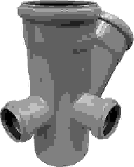 Крестовина канализ. двухплоскостная ПП 110/110/45°/50/50 (л+т) серая RTP